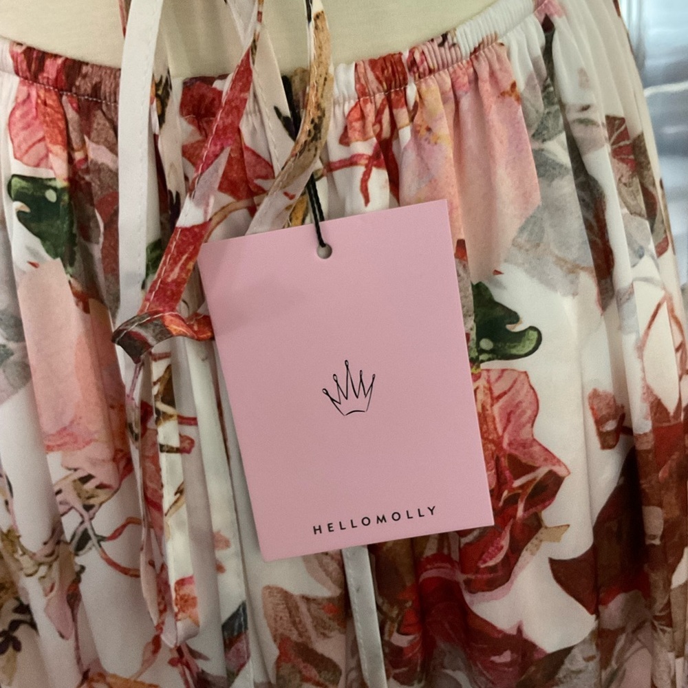 Hello Molly Floral Satin Halter Maxi Dress Size 2‎ New - Picture 5 of 5